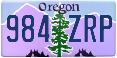 OR license plate 984ZRP
