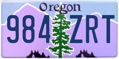 OR license plate 984ZRT