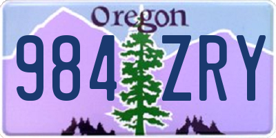 OR license plate 984ZRY
