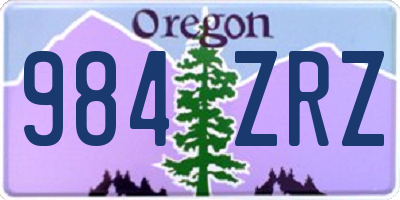 OR license plate 984ZRZ