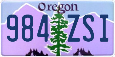 OR license plate 984ZSI