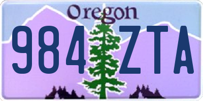 OR license plate 984ZTA