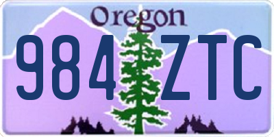 OR license plate 984ZTC