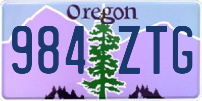OR license plate 984ZTG