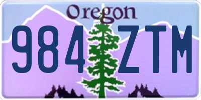 OR license plate 984ZTM