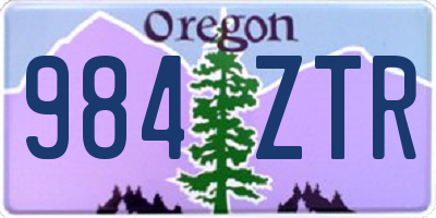 OR license plate 984ZTR