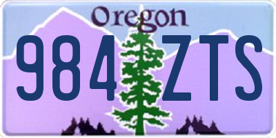 OR license plate 984ZTS