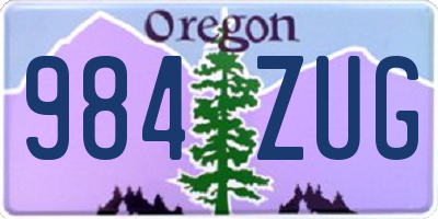 OR license plate 984ZUG