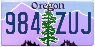 OR license plate 984ZUJ