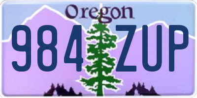 OR license plate 984ZUP