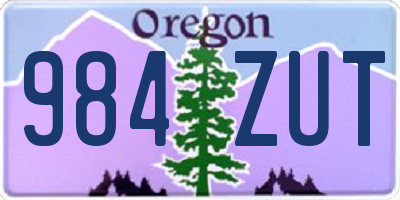 OR license plate 984ZUT
