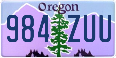 OR license plate 984ZUU