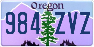 OR license plate 984ZVZ