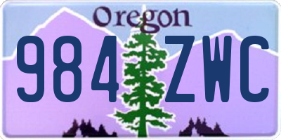 OR license plate 984ZWC
