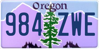 OR license plate 984ZWE