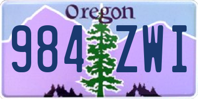 OR license plate 984ZWI