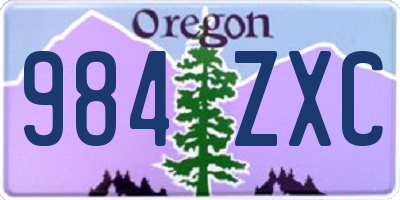 OR license plate 984ZXC