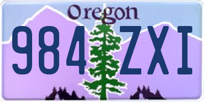 OR license plate 984ZXI