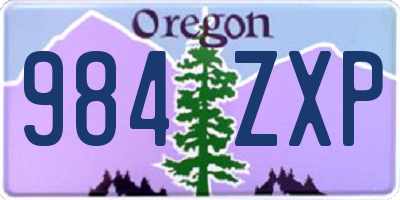 OR license plate 984ZXP