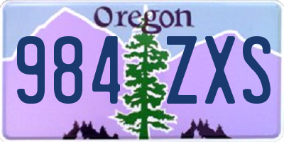 OR license plate 984ZXS