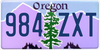 OR license plate 984ZXT