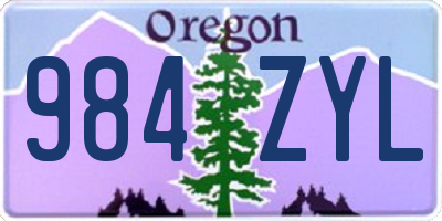 OR license plate 984ZYL