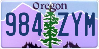OR license plate 984ZYM