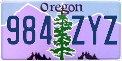 OR license plate 984ZYZ