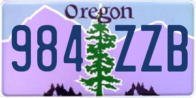OR license plate 984ZZB