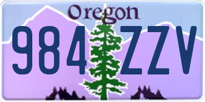 OR license plate 984ZZV