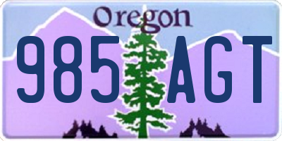 OR license plate 985AGT