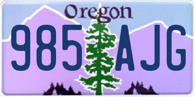 OR license plate 985AJG