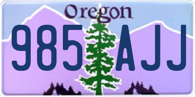OR license plate 985AJJ