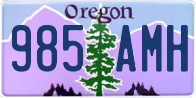 OR license plate 985AMH
