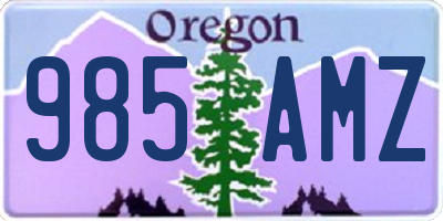 OR license plate 985AMZ