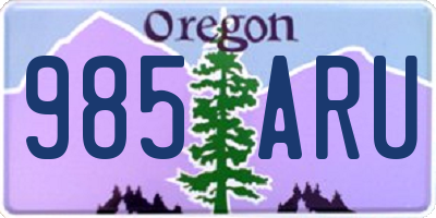 OR license plate 985ARU