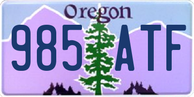 OR license plate 985ATF