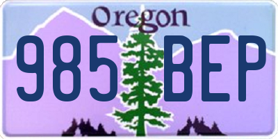 OR license plate 985BEP