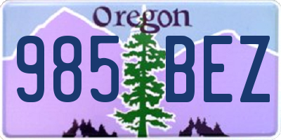 OR license plate 985BEZ