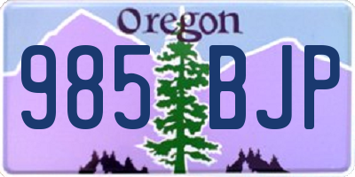 OR license plate 985BJP