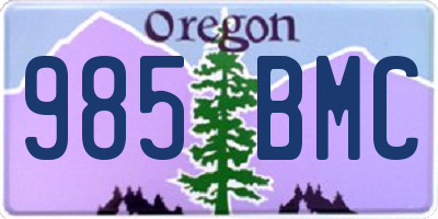 OR license plate 985BMC