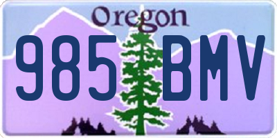 OR license plate 985BMV