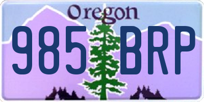 OR license plate 985BRP