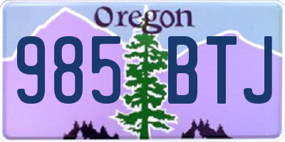 OR license plate 985BTJ