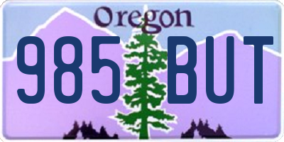 OR license plate 985BUT