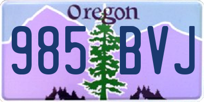 OR license plate 985BVJ