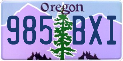 OR license plate 985BXI
