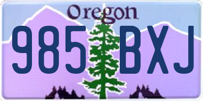 OR license plate 985BXJ