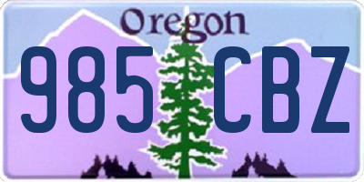 OR license plate 985CBZ