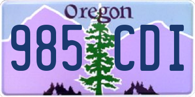 OR license plate 985CDI